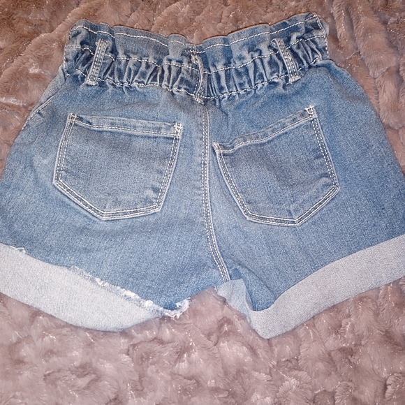 Girls Paper Bag Waist Blue Spice Denim Shorts 8 - Picture 4 of 4